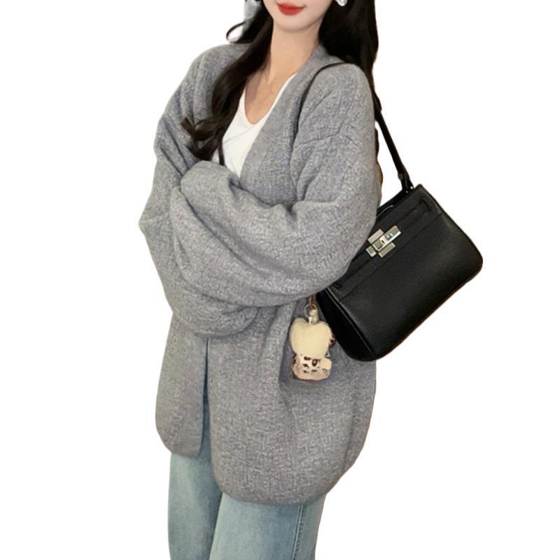 Damen Strickcardigan Übergroß Lässiger Schnitt Eveloria