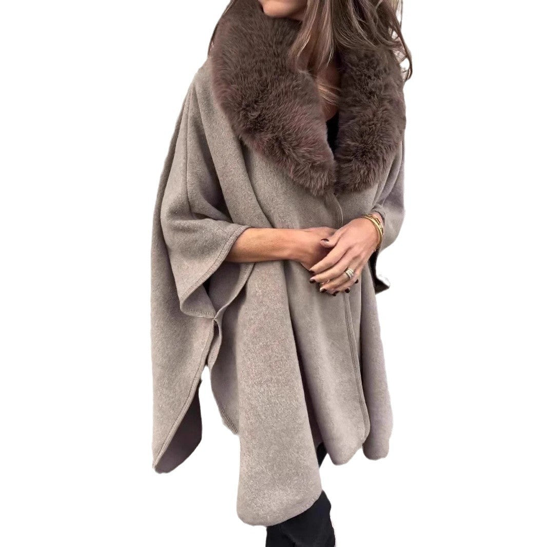 Damen Übergangsjacke Kunstpelzkragen Eveloria