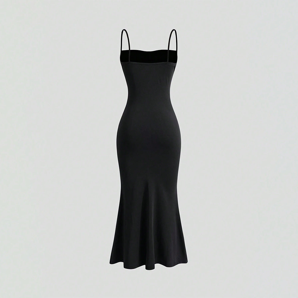 Damen Maxikleid Raffungen Schulterfrei Eveloria