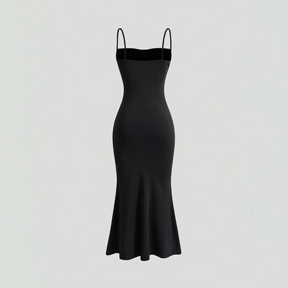 Damen Maxikleid Raffungen Schulterfrei Eveloria