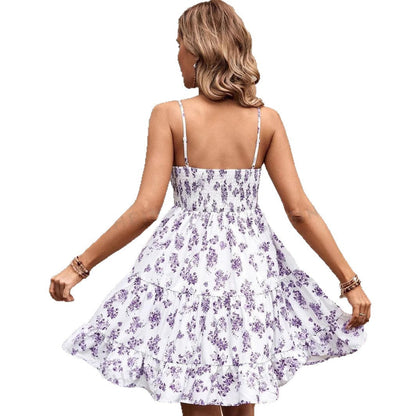 Damen Sommerkleid Luftig Rüschendetails Eveloria