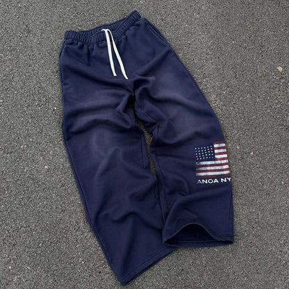 Damen Sweatpants Elastischer Bund Eingrifftaschen Schwarz Eveloria - Eveloria