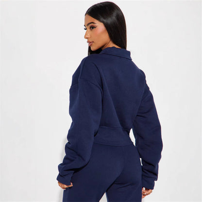Damen Anzug-Set Elastisch Hochkragen Eveloria