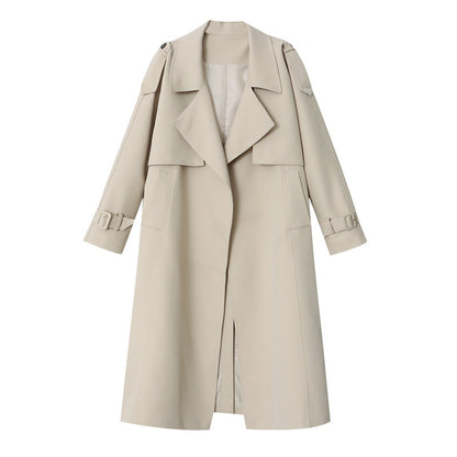 Damen Trenchcoat mit Revers und Taschen Eveloria