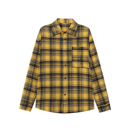 Damen Hemdjacke Kariert Entspannte Passform Eveloria