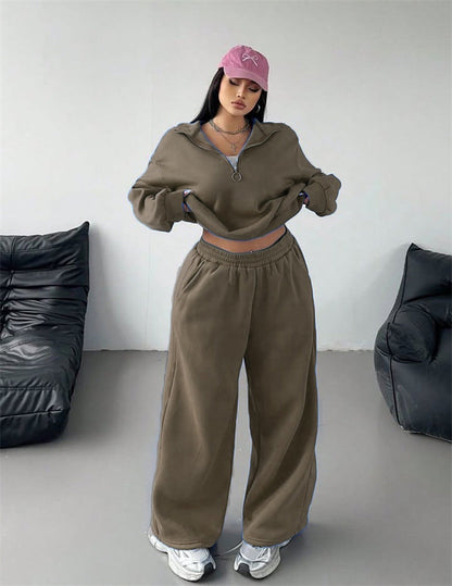 Damen Sportliches Hoodie und Sweathosen Set Eveloria