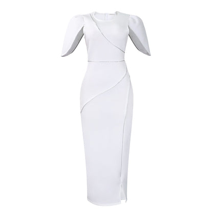 Damen Maxikleid Elegant Schnitt Modisch Eveloria