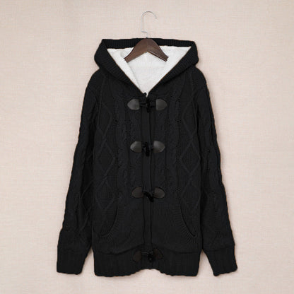 Damen Strickjacke Hochkragen Bequem Grün
