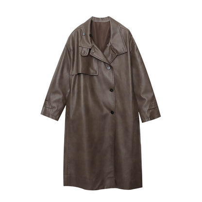 Damen Trenchcoat mit Gürtel und Kragen Eveloria
