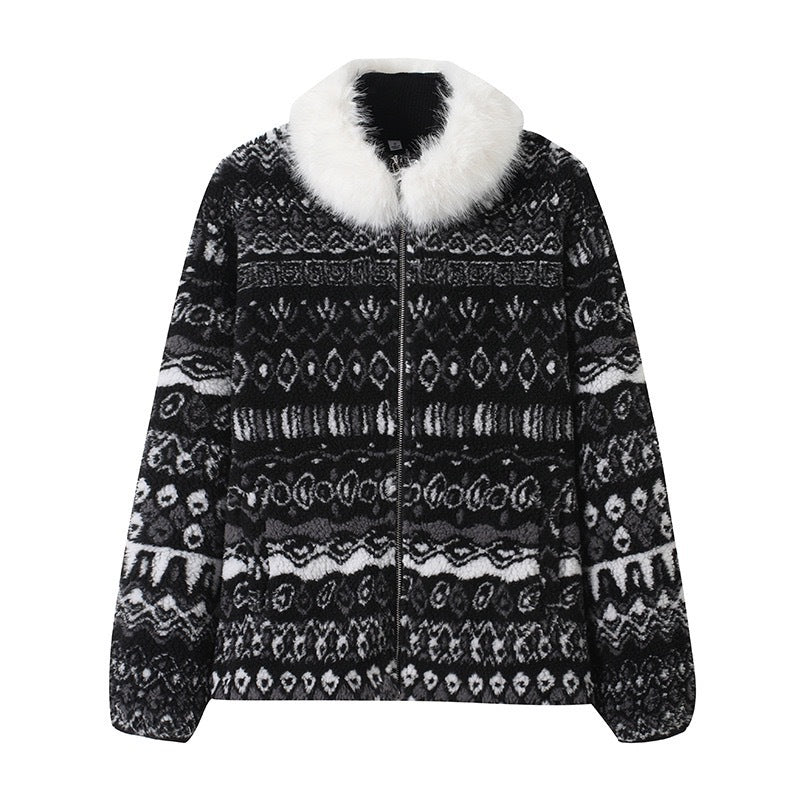 Damen Teddyjacke Gefütterter Kragen Eveloria