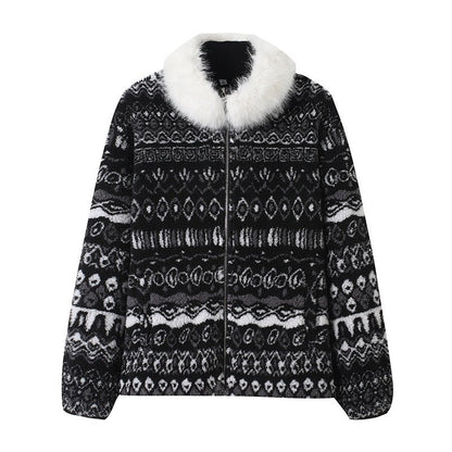 Damen Teddyjacke Gefütterter Kragen Eveloria