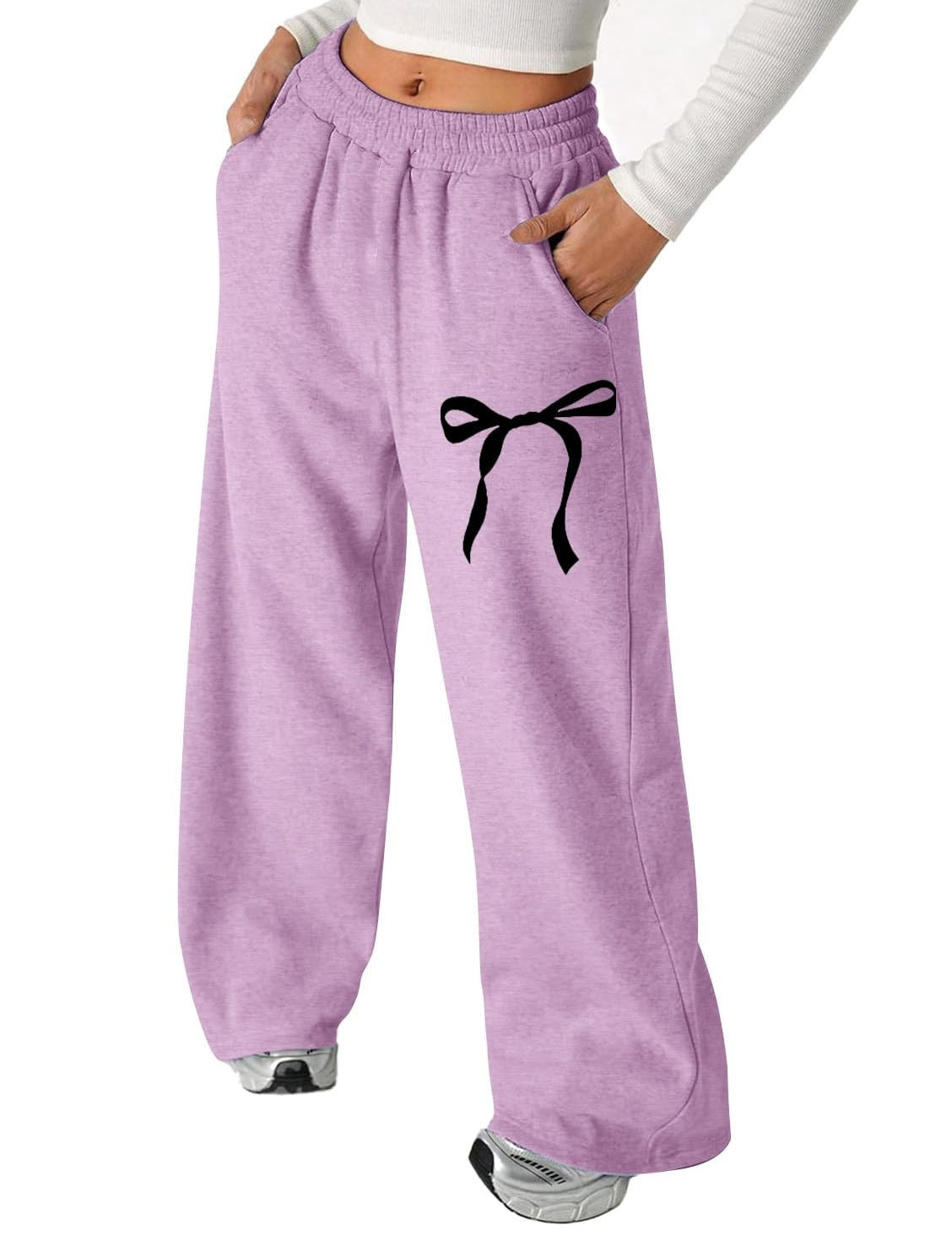 Damen Freizeithose Schleifenmuster Bequem