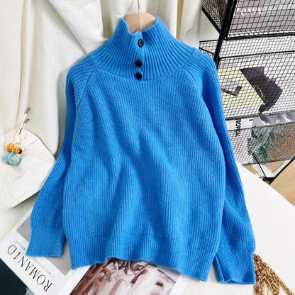 Damen Rollkragenpullover Weiches Strickmaterial Warm Eveloria