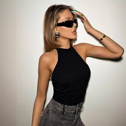 Damen Crop- Halterdesign Figurbetonter Büstenhalter
