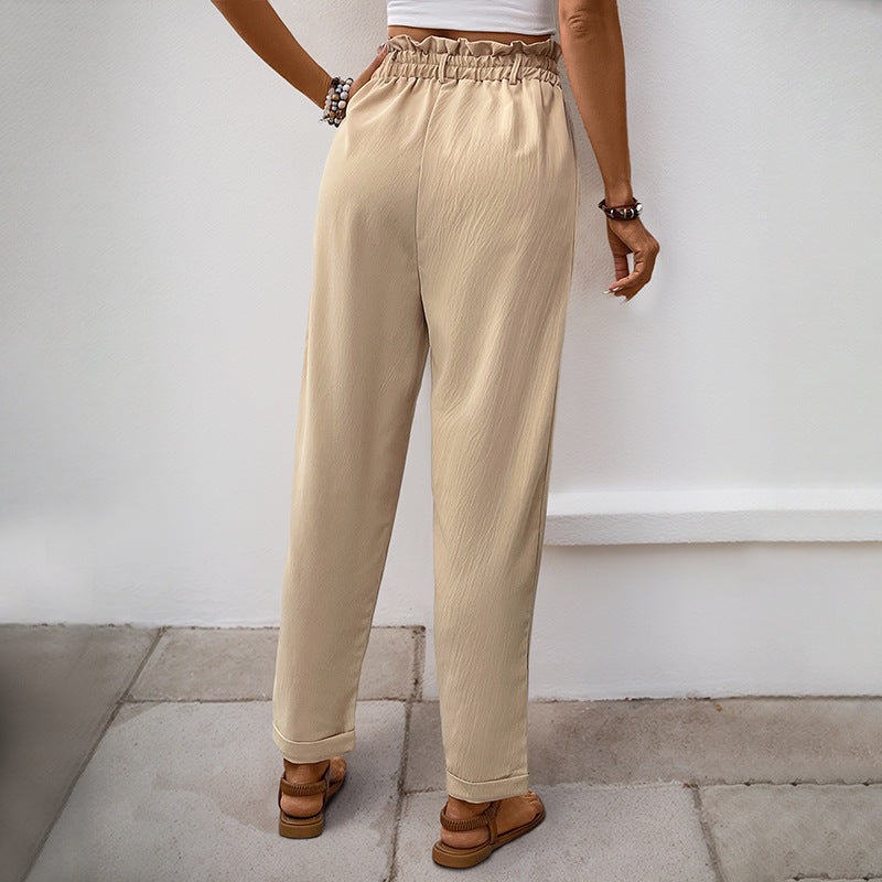 Damen Chinohose Elastischer Bund Praktische Taschen Eveloria