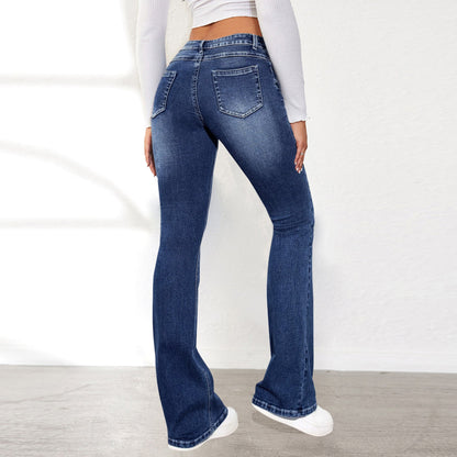 Damen Highwaist Flared Jeans Vintage-Style Eveloria