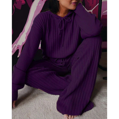 Damen Pullover Hose Set Eveloria Gemütlich