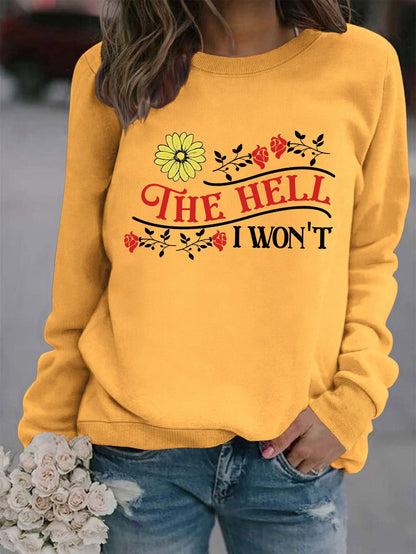 Damen Sweatshirt Verspieltes Motiv Bequem Grün Eveloria