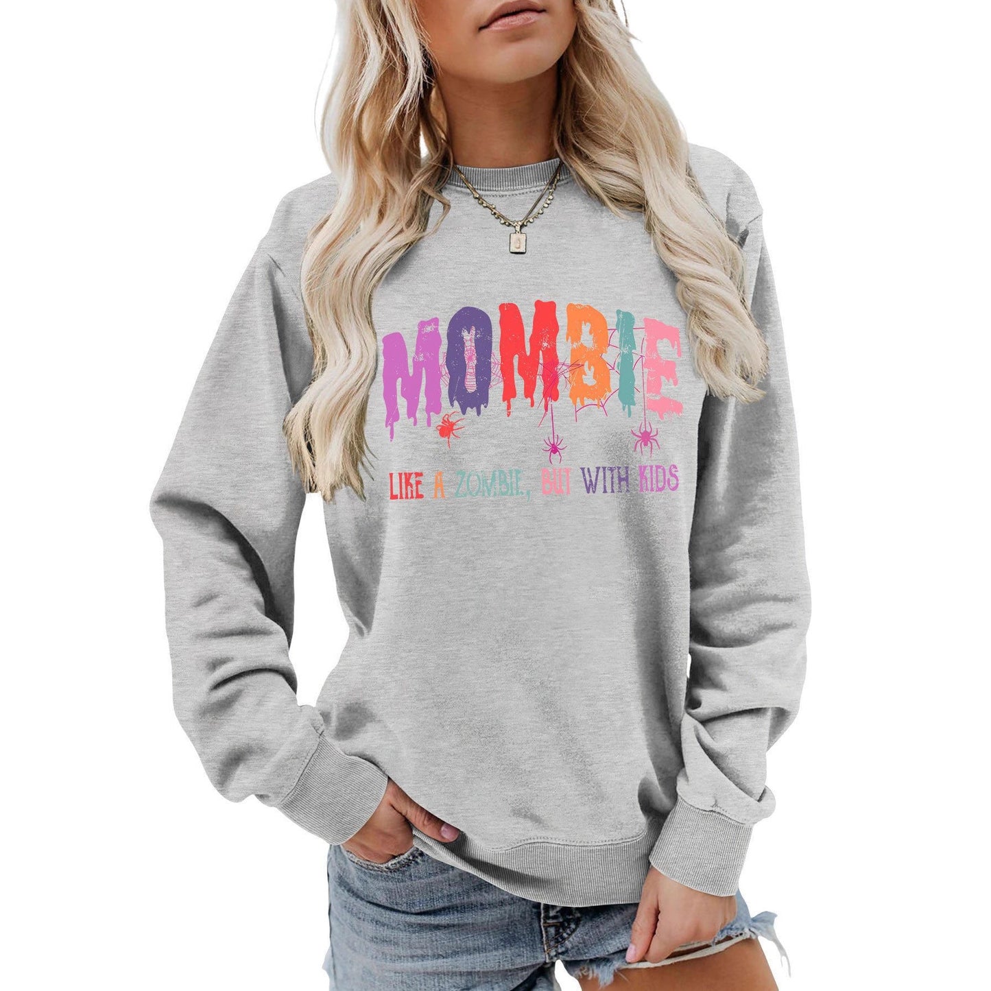 Damen Sweatshirt Zombie Motiv Eveloria