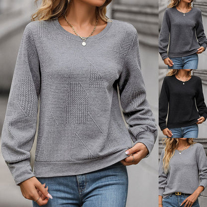 Damen Pullover Strukturiertes Waffelmuster Eveloria - Eveloria