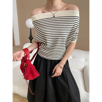 Damen Wickeloberteil Off-Shoulder Elegantes Oberteil Eveloria - Eveloria