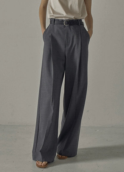 Damen Weite Hochbundhose mit Gürtel Eveloria