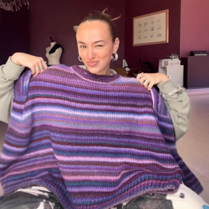 Damen Pullover Gestrickt Farbverlauf Eveloria