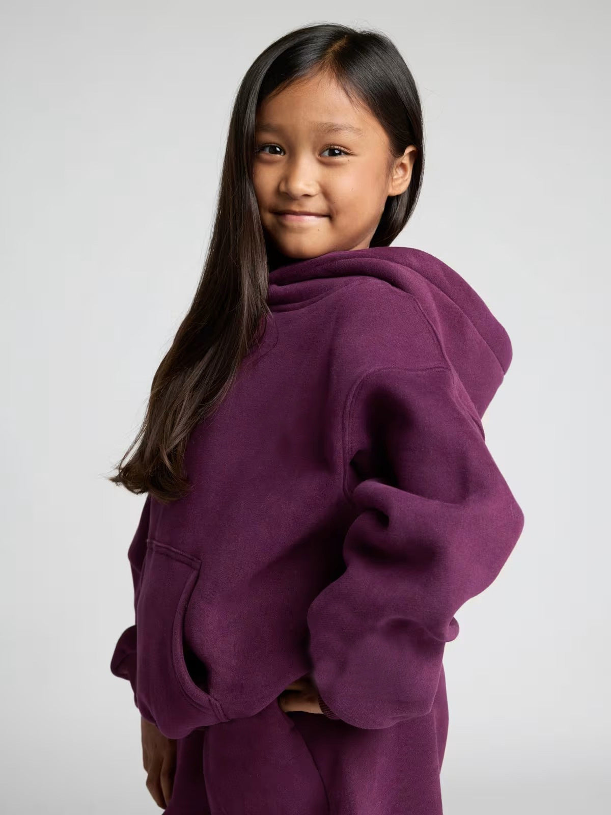 Damen Oversized Fleece Kapuzenanzug Weich Grau Eveloria