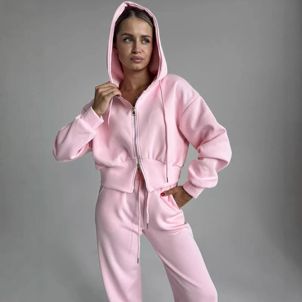 Damen Sport Set Cropped Hoodie und Jogginghose Eveloria