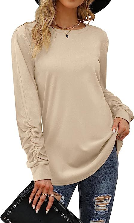 Damen Langarmshirt Weiches Baumwollmix Eveloria