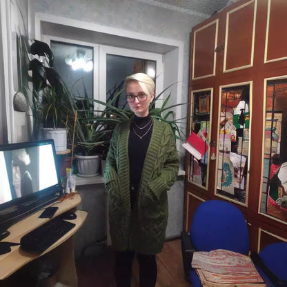 Damen Strickjacke Langärmlig Mit Taschen Eveloria