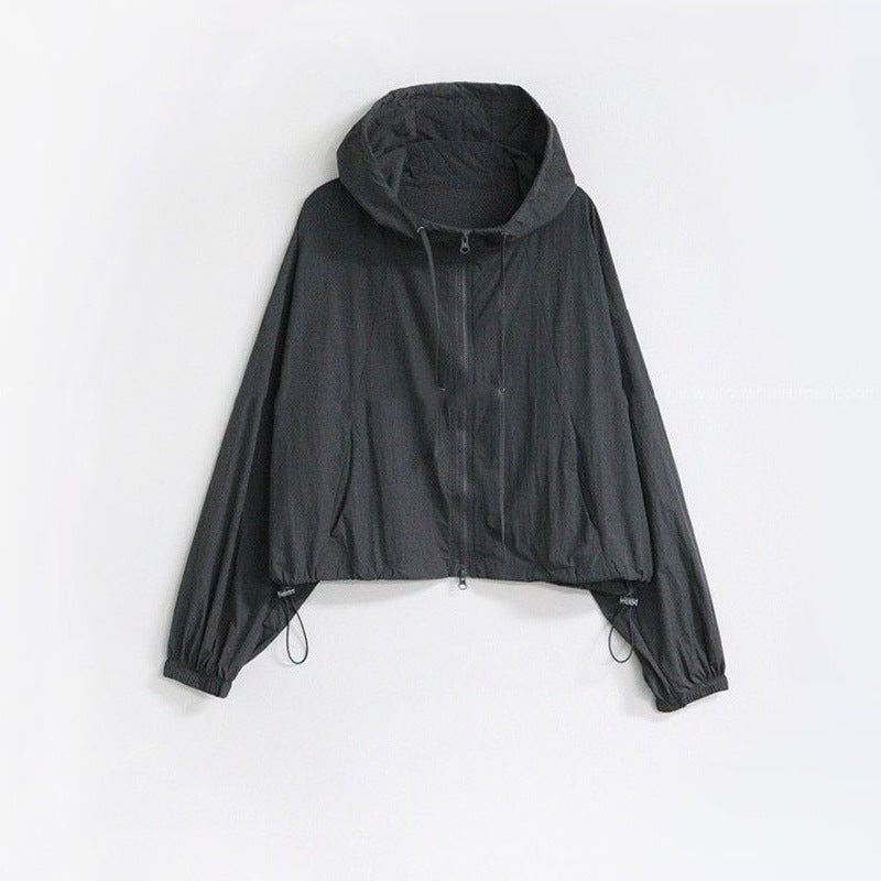 Damen Sportjacke Cropped mit Kordelzug Eveloria