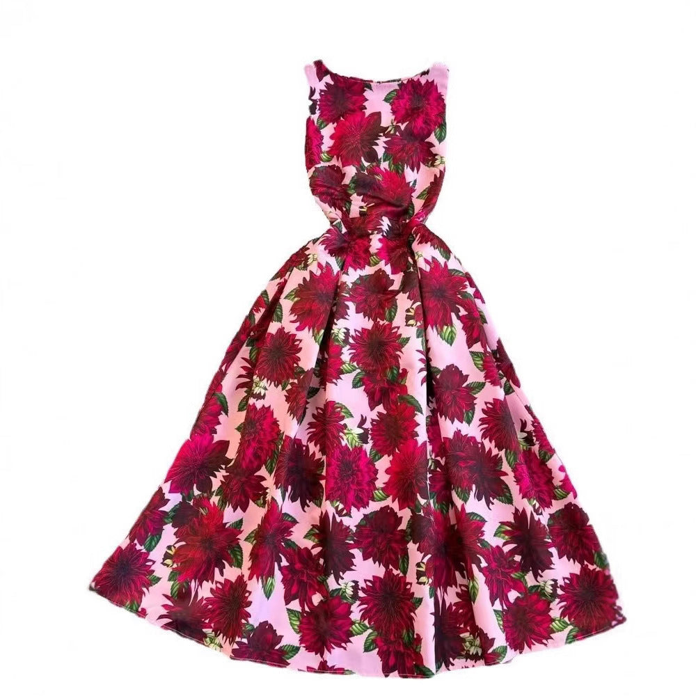Damen Maxikleid Floral Tailliert Eveloria