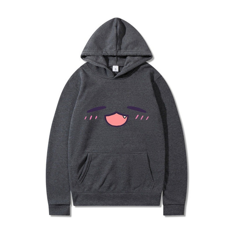 Damen Kapuzenpullover Cartoon-Gesicht Bequem Grün