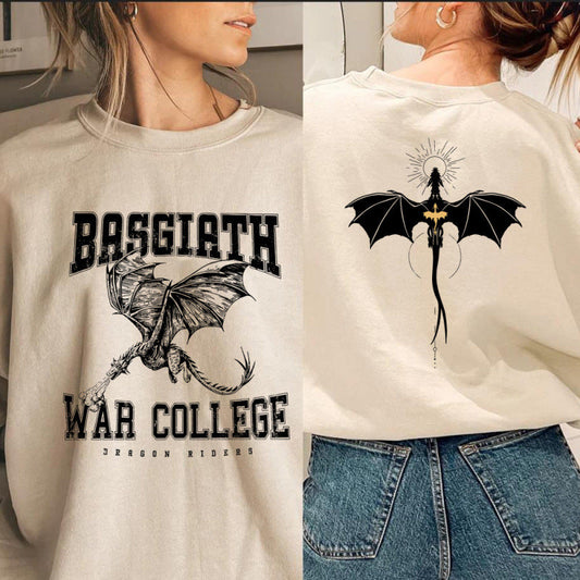 Damen Sweatshirt Drachenmotiv College-Design Grau Eveloria - Eveloria
