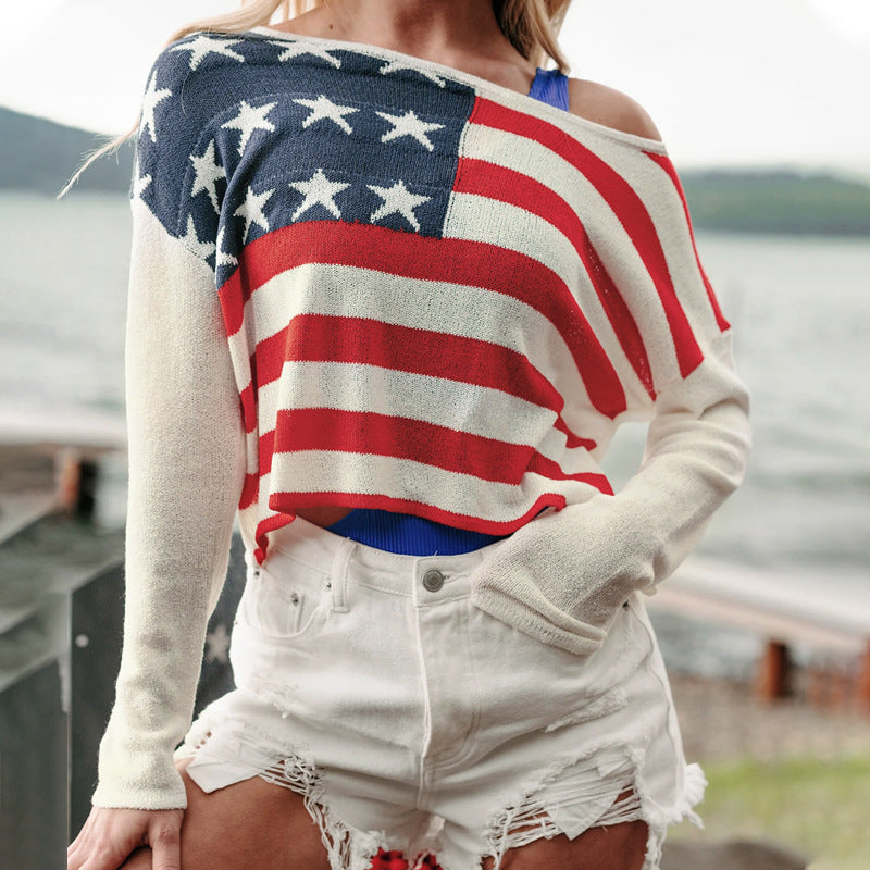 Damen Pullover Flaggen-Design Eveloria