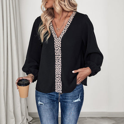 Damen Bluse Tiermuster Lässig Elegantes Design Eveloria