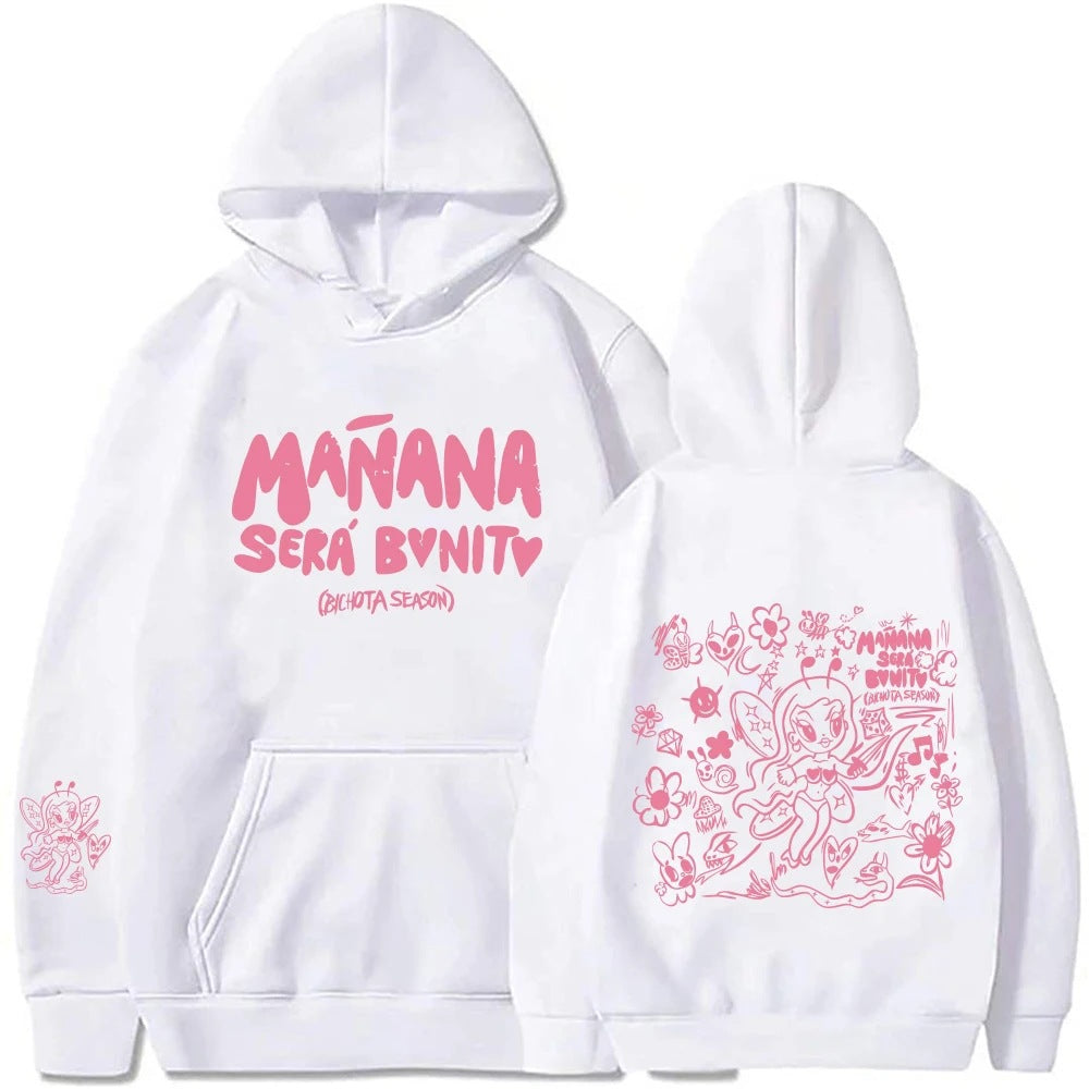 Damen Hoodie Kreativer Druck Kängurutasche Grau