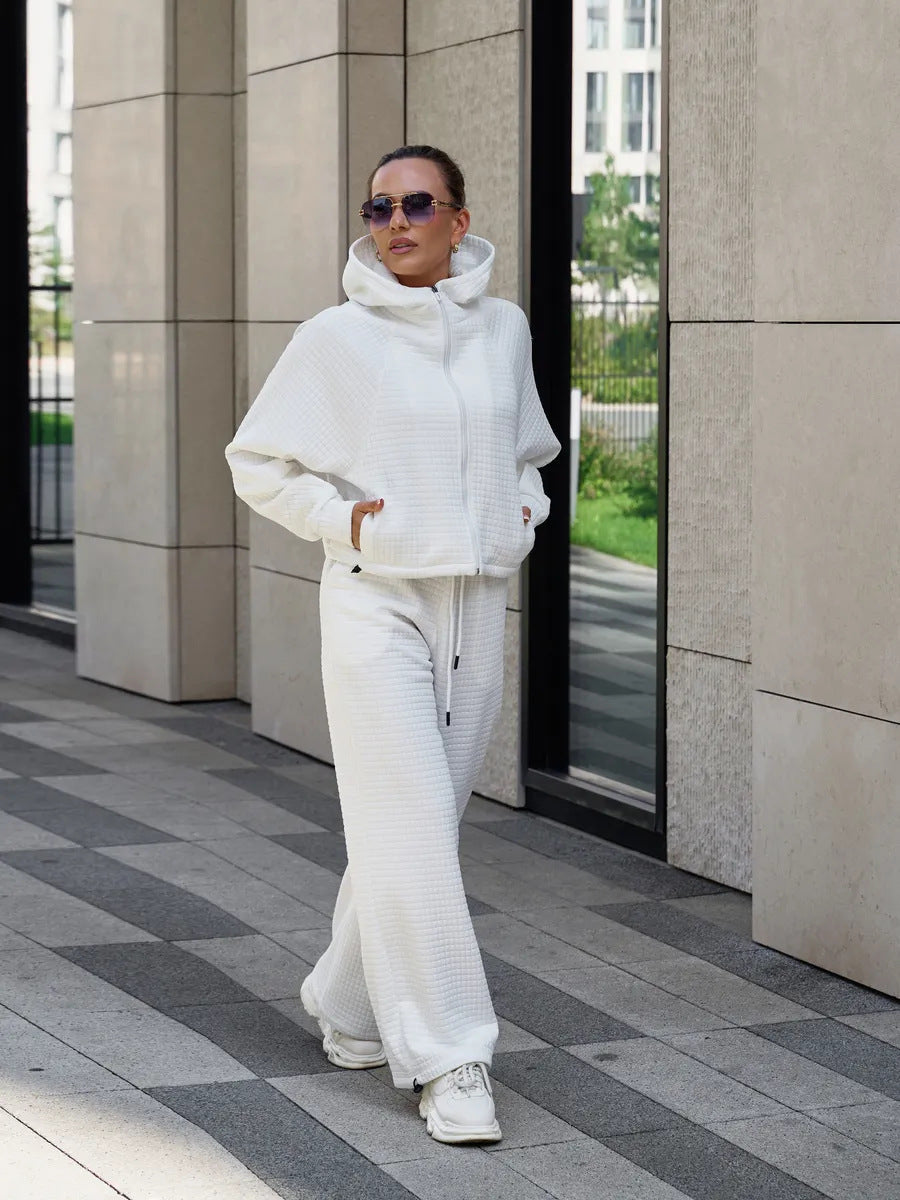 Damen Kapuzenpullover mit weitem Hosenanzug Eveloria