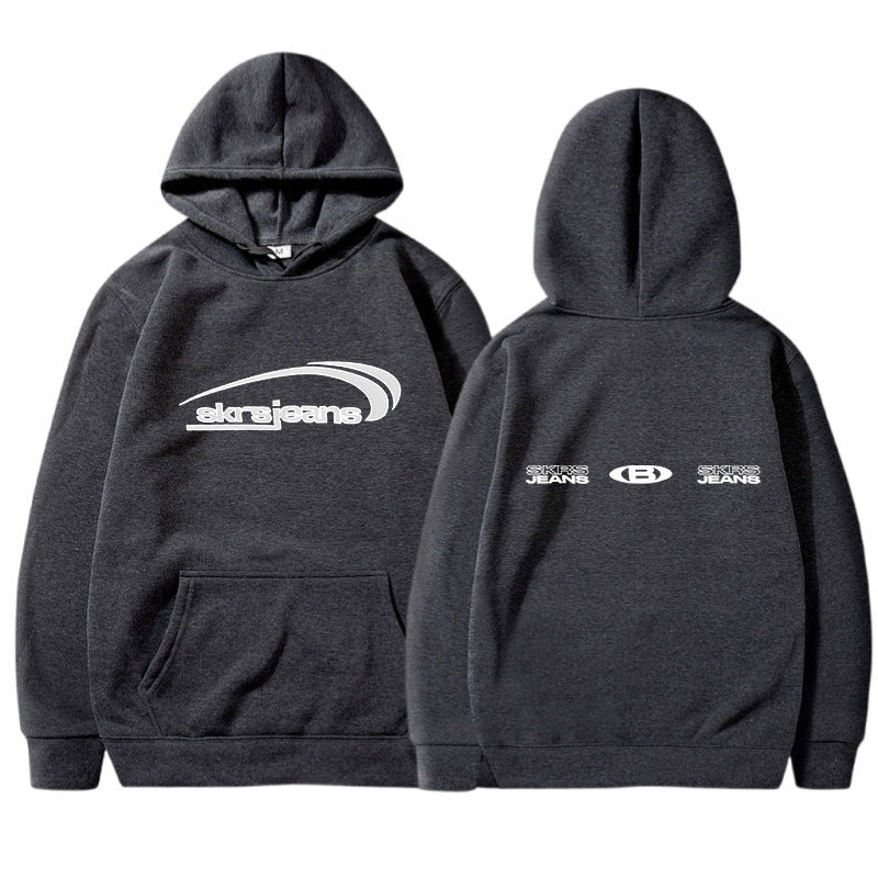 Damen Kapuzensweater Modernes Logo-Design Kängurutaschen