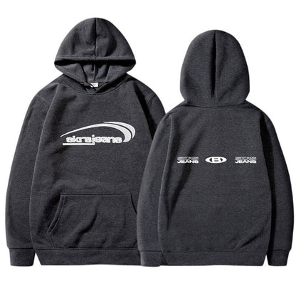 Damen Kapuzensweater Modernes Logo-Design Kängurutaschen