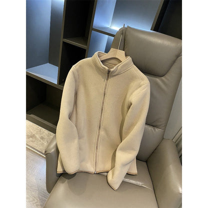 Damen Fleecejacke Hochkragen Reißverschluss Eveloria