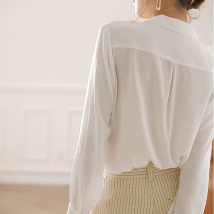 Damen Bluse mit Brusttaschen Eveloria
