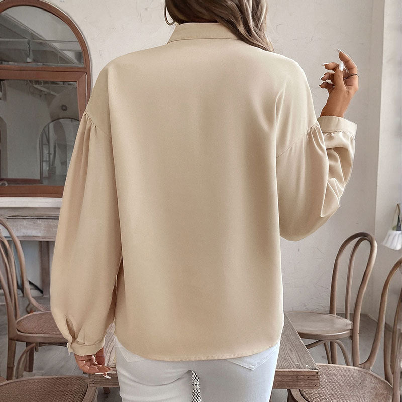 Damen Bluse Gesticktes Detail Eveloria
