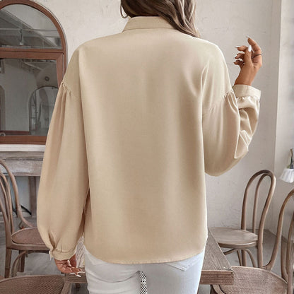 Damen Bluse Gesticktes Detail Eveloria