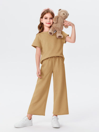 Damen Schlafanzug-Set mit weitem Oberteil und lockeren Hosen Eveloria