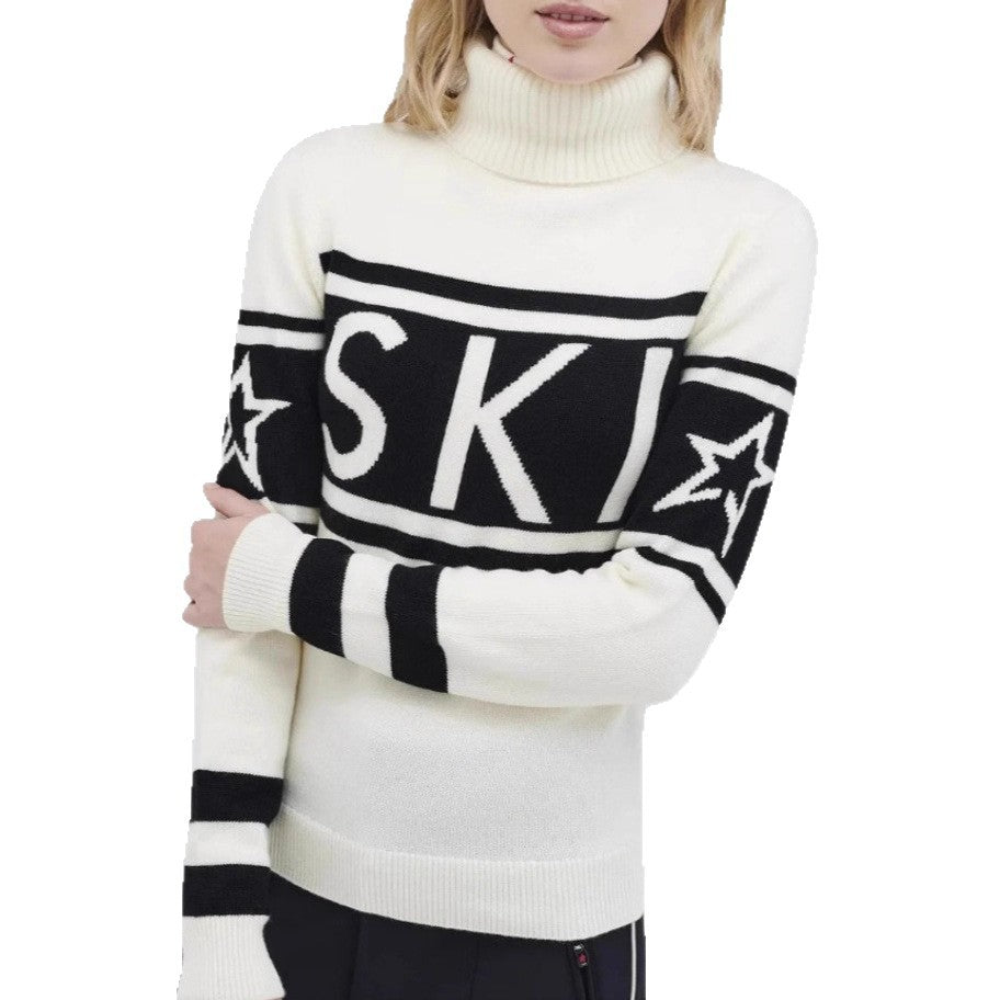 Damen Sportpullover Hochkragen Ski-Design Eveloria