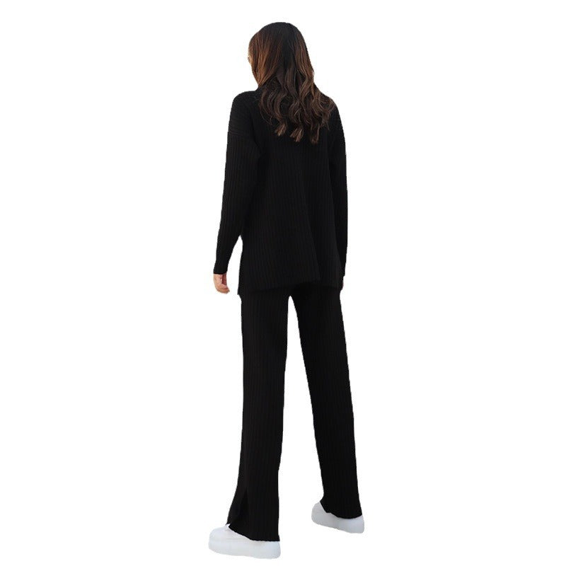 Damen Pullover Modernes Rippen-Design Lässiger Schnitt