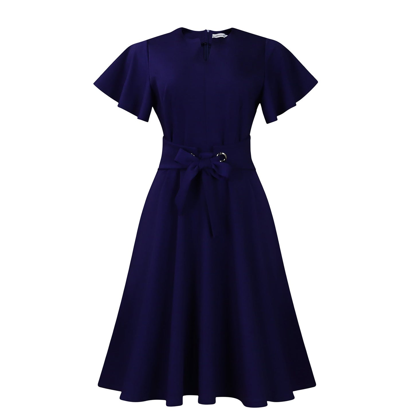 Damen Wickelkleid Sommer Leicht Taillengürtel Eveloria
