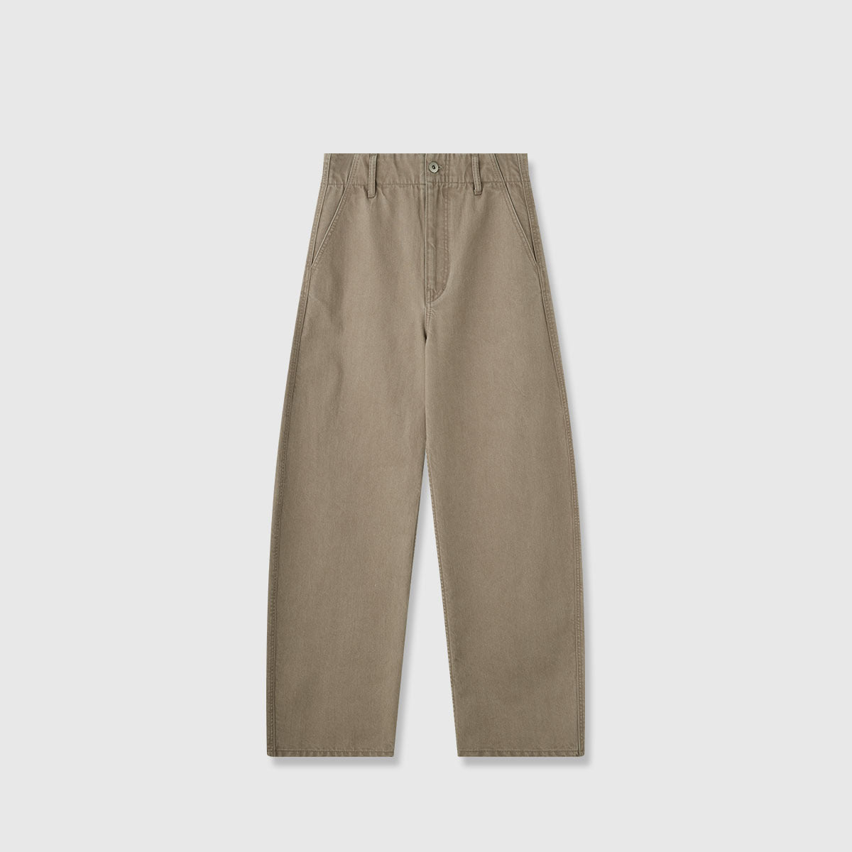 Damenweite Denim-Hose Hochbund Komfortschnitt Blau